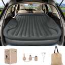 Self-Inflating SUV Air Mattress with Built in Electric Pump，car air Mattress with Pillow for Trunk，Portable car Mattress for Travle and Camping, Dark Grey