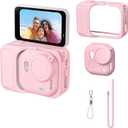 Silicone Protective Cover Case for Insta360 GO Ultra Action Camera Waterproof Silicone Case with Lens Cap & Lanyard for Insta360 GO Ultra Accessories (Pink)