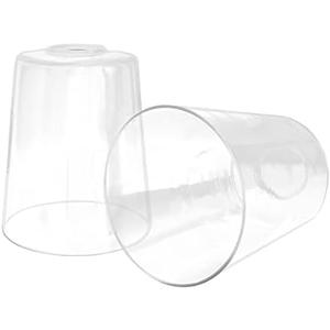Anmire Pack of 2, Clear Glass Shade, Modern Light Fixture Replacement Globe or Cover with 1-5/8-Inch Fitter for Chandelier Wall Sconce Pendant Light, G0026