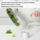 Herb Keeper for Refrigerator, Herb Saver for Refrigerator, Vegetable Preservation Bottle for Cilantro, Mint, Parsley, Asparagus, Keeps Greens Fresh for 2-3 Weeks (2PCS)