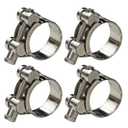AKIHISA T-Bolt Hose Clamps,304 Stainless Steel Heavy Duty Adjustable Tube Clamps (32-35mm 4pack)