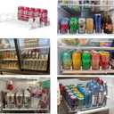 Drink Organizer for Fridge-White Automatic Pusher Glide,12oz 16oz 20oz-Soda Dispenser for Fridge-Holds up to 15 Cans