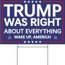 Vrogadso Pro Trump 2024 Yard Sign Trump Was Right About Everything Signs Trump Yard Sign with Yard Stake 12''x18'' Large