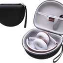 Headphone Case Compatible with Beats Studio Pro/Solo 4 / Studio 3 / Solo 3 / Picun B8 / BERIBES/JLab JBuds Lux ANC Wireless Bluetooth Noise Cancelling HeadphonesOuter Black+Inner Grey