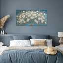 Gold Tree Of Life Wall Art Decor 20"x40" Blue Canvas Wall Art For Bedroom