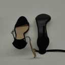Ankis High Heels for Women 4 Inches, Black Nude Gold Stiletto Heels Open Toe Ankle Strap Heeled Sandals for Dressy Wedding Party ( Black Nubuck, Size 8.5)