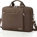 Ferkurn Laptop Bag Case for Women Men Computer Bag Compatible with HP Envy Pavilion Omen/LG Gram/MSI/Dell Inspiron XPS/Lenovo/Acer, Shoulder Strap Carrying Messenger Briefcase, Brown, 17 17.3 Inch