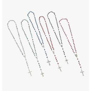 Juvale 12 Pack Rosary Beads for Men and Women, Bulk Necklaces for Catholic Gifts (6 Colors) - Rosary for Women