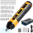 Cordless screwdriver set with LED light,105 in 1 set,Rechargeable electric screwdriver Type-C Input,4-speed Torque Adjustment,Manual-automatic integration