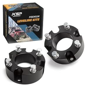 KSP 3" Tundra Front Leveling Lift Kits, 3 inch Front Strut Spacers Lift Kit for Toyota Tundra 2007-2026 Sequoia 2007-2026 2WD 2X2 4WD 4X4, 3in Suspension Level Kit (Pack of 2PCS Aluminum Lift Spacers)