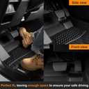 Binmotor-Floor Mats for Chevrolet/Chevy Cruze 2016-2019, Includes 1st+2nd Row, TPE Mat Custom All Weather Car Mats for Chevy Cruze Accessories