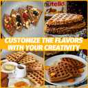 FineMade 7 Inches Round Classic Waffle Maker Machine, Mini Waffle Maker, Non-stick Waffle Irons, Thin Waffle Maker Crispy, Black
