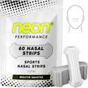Nasal Strips (60 Count) - Oil & Sweat Resistant Adhesive - Athletic Nasal Strips for Sport & Nose Strips for Snoring & Sleeping - Nose Strips for Breathing (Clear Transparent)
