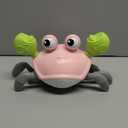 Crawling Crab Baby Toy - Tummy Time Toys - with Music and LED Light,Built-in Rechargeable Battery and Volume Can be Turned Off for 0-6 6-12 12-18 36 Months Walking Toddler Birthday Gift(Pink)
