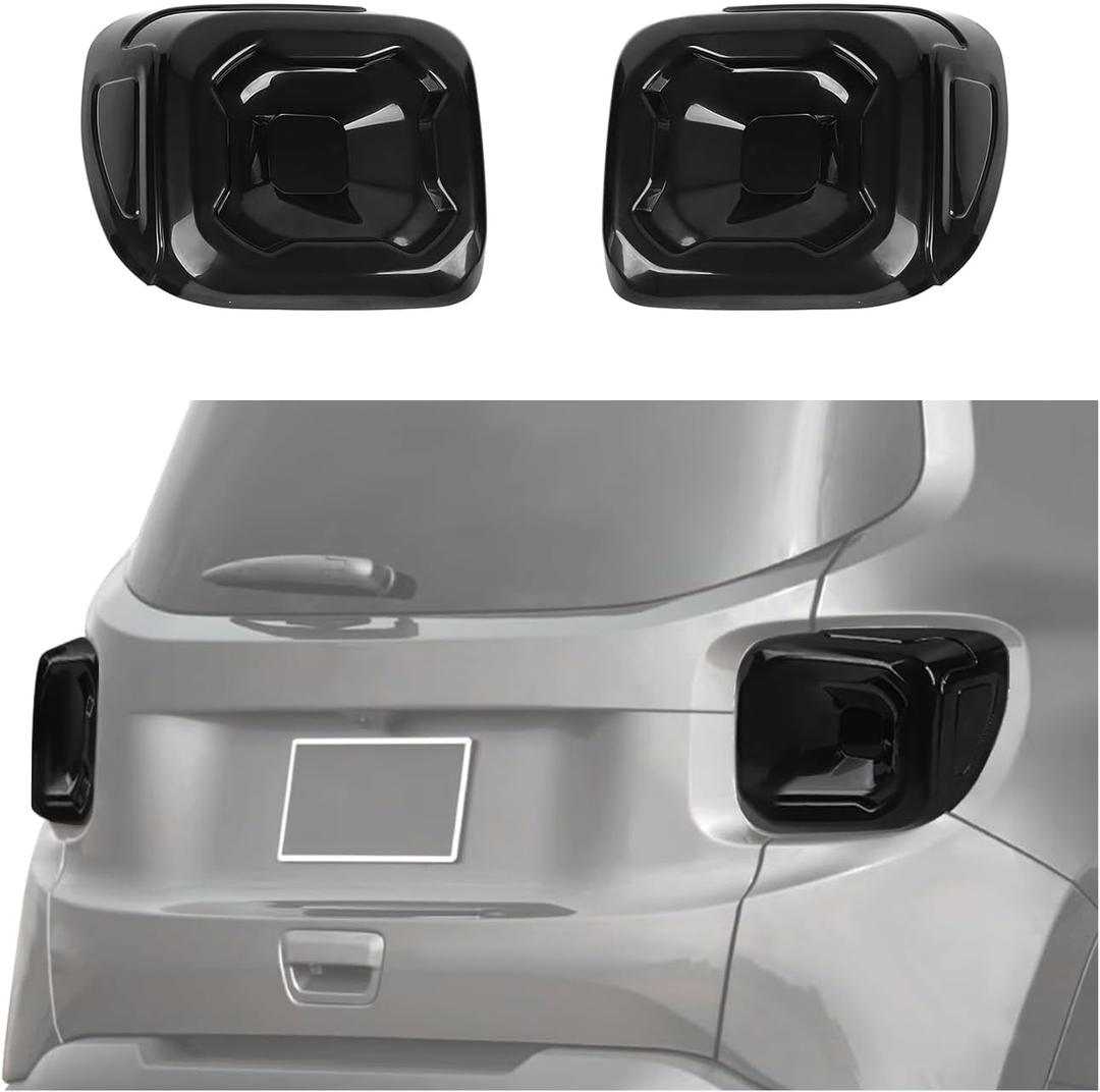 RT-TCZ Smoked Black Tail Light Lamp Cover Guard Trim Decoration Exterior Accessories for Jeep Renegade 2019-2025