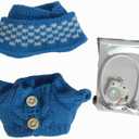 2 x Clothes for Doll, 3 Piece 17cm Doll Clothes, Stylish Hat & Overalls & Small Camera Outfit Set, Suitable for Dolls Accessories (NO Doll) (Blue)