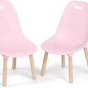 B. toys- B. spaces- Pink Chair Set- Furniture- Trendy Kid-Sized Furniture Set of Two Chairs for Toddlers and Kids- Kid Century Modern- 3 years +