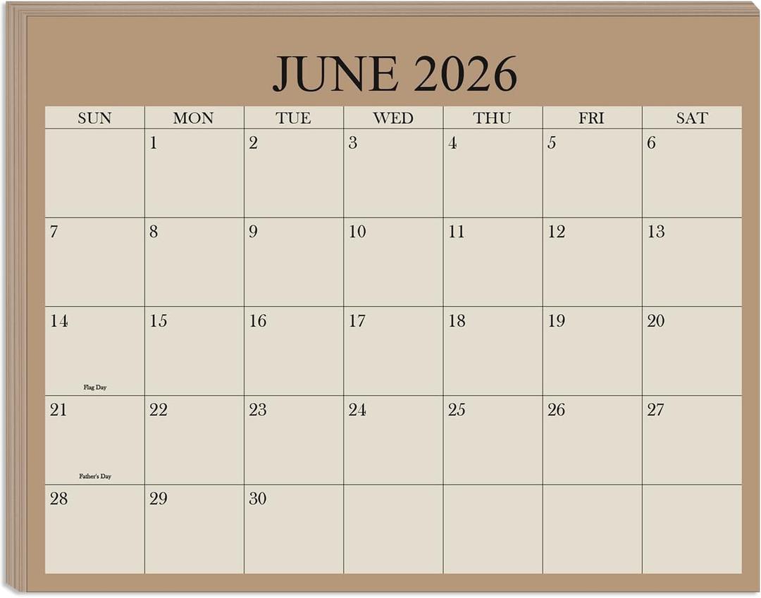 2026-2027 Magnetic Fridge Calendar - June 2026 Until December 2027 - The Perfect Monthly Refrigerator Calendar With Minimal Designs for Organizing, 8.5" x 11", Beige