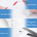 20 Feet Rubber Weather Stripping Door Seal, Extra Thick D-Shape Self Adhesive Door Seal Large Gap Door Weather Strip for Window Door Frame Insulation Soundproofing Blocks Cold Drafts Noise - White