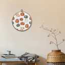 Sufamb Rustic Fall Pumpkin Round Wall Art Decor, Farmhouse Autumn Pumpkin Canvas Artwork Framed, Vintage Fall Wall Hanging Prints Decorations for Home Bedroom Living Room Kitchen Decor, 10x10 Inches (polychrome)