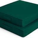 Detiblue Outdoor Chair Cushions Set of 2,20x20x3 Outdoor Seat Cushions for Patio Furniture,Waterproof Patio Chair Cushions with Ties & Handle(Green)