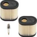 Powtol 36905 Air Filter for Toro Recycler 22 GTS 6.5HP 20016 20017 20018 Lawn Mower Tecumseh 751-11122 LV195EA with RJ19LM Spark Plug (Pack of 2)