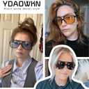 YDAOWKN Retro Aviator Sunglasses for Women Mens Large Frame Classic Vintage 70s Sun Glasses Aviators