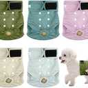 Dog Diapers Female 5pcs,Reusable Dog Doggie Puppy Doggy Diapers Female, Period Panties in Heat, Large