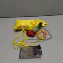 U-Goforst Princess Costume Accessories for Women, Yellow Hair Bow Gloves Necklace Rose Set for Halloween Dress Up Party