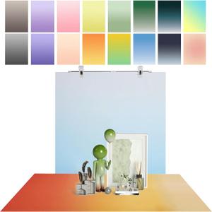 8PCS 16PCS Product Food Photography Background Gradient Paper 34.3X22 Inch 2-in-1 Double Sided Flat Lay Photo Tabletop Backdrops Boards for Jewelry Cosmetics Makeup Props (Blue)