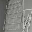 Over The Door Pantry Organizer, Wall Mount Spice Rack, Pantry Hanging Storage and Organization, 6 Adjustable Baskets Heavy-Duty Metal for Home & Kitchen, Back of Door Seasoning Rack - White