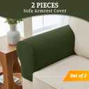 BT.WA Sectional Couch Covers for Sofa Cushion L Shaped Couch Cover Washable Soft Couch Cushion Covers Stretch Sofa Slipcovers(2-Piece for Sofa Armrest Cover, Green)