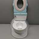 Real Feel 2-in-1 Potty with Wipes Storage, Flushing Sounds & Disposable Liners - Realistic Toilet - Easy to Clean & Assemble - Jool Baby (Aqua)
