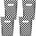 2 x 50 PCS Race Car Party Favors Bag Plastic Checkered Gift bags Racing in Speed Party Decorations Black and White Checkered Goodie Treat Snack Candy Bags for Race Car Theme Birthday Party Supplies