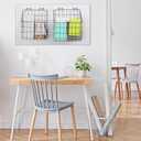 meekoo 2 Pcs Pegboard Baskets 12.4 x 7.5 x 12.8'', 11 x 5 x 12.6'' with 4 Hooks, Peg Board Organizer Accessories Organize Tools for Workbench Garage Storage Hardware Attachments(Black)