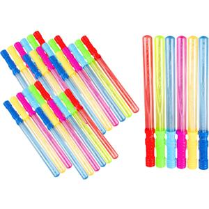 oojami 30 Pack Big Bubble Wands - 14 inches Assortment of Colors Ideal for Party Favors Birthday School Easter Graduation, Bubble Theme Party Value Pack