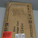 MARTY Rolling Storage Cart 4-Tier White Kitchen Cart with Wheels,Slim Storage Cart with Handle Slide Out Utility Cart Shelving Unit Organizer Trolley for Laundry Narrow Places Bathroom Small Corner (5.51"D x 15.75"W x 31.5"H)