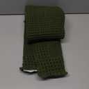 RESARE Christmas Waffle Bath Mat for Bathroom, Super Absorbent Bathroom Rugs Non Slip Machine Washable, Ultra Soft Quick Dry Boho Bath Rugs with Tassels for Floor, Bordered Design, 18"x30" Green (1'6" x 2'6" (Rectangular))