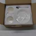 Porcelain Espresso Cup with Saucer And Stainless Steel mini Spoons, Espresso shot Cup, 80ml/2.7Oz, Pack of 2, White