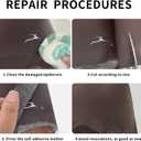 Lifeshoon Leather Repair Patch, 17X395 Inch Self Adhesive Leather Repair, Large Vinyl Patch Tape for Couches, Furniture, Car Seats, Cabinets, Wall, Handbags Dark Brown, 17X395 Inch