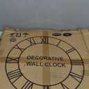 LEIKE Large Wall Clocks,Silent,Non Ticking,Battery Operated Big Retro Round Modern Wood Wall Clock for Living Room, Bedroom,Dinning Room,Farmhouse,Office,Home Decor-20 Inch(Black-Arabic Number)