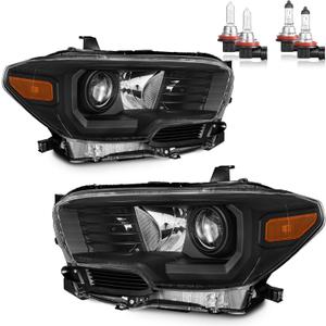Headlights Assembly for 2016-2023 Toyota Tacoma (Fits Models w/o Factory LED DRL Only) Headlamp Replacement Driver & Passenger Side