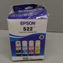 Epson 522 EcoTank Ink Ultra-high Capacity Bottle Black & Color Combo Pack (T522120-BCS) Works with ET-2720, 2800, 2803, 2840, 4700, 4800, 4810