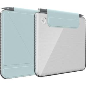 TUDIA M-FLIP Detachable Clear Magnetic Case for Kobo Libra Colour (2024) - [Auto Wake/Sleep] Shockproof Slim Transparent Back Magnetic Fold Cover with Stylus Holder (Baby Blue)