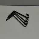 Stocking Holders for Mantle, Christmas Stocking Hooks, 4 Pack Stocking Hangers for Mantel, Non-Skid Stocking Hangers, Lightweight Stocking Hooks for Fireplace Home Party Decor (Black)