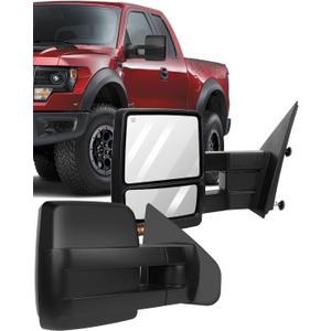 ECCPP Side Mirrors Replacement Fit 2004 2005 2006 for Ford Truck Driver Passenger Side Mirror Power Heated Turn Signal Light Towing Mirrors Pair