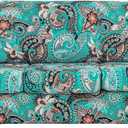 Lamberia Printed Sofa Cover for 3 Cushion Couch High Stretch Sofa Slipcovers 4 Piece Sofa Slipcover with Three Separate Cushion Covers Elastic Bottom Floral Pattern (Green, Sofa)