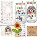 Teacher Gifts for Women Teachers Appreciation Gift 16oz Tumbler Unique Gifts Ideas for Teacher Thank You Basket Box for Teachers Day/Retirement/Christmas/End of Year