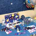 LaVenty Space Party Favor Space Themed Birthday Supplies Mini Notebook Stickers Wristbands Birthday Goodie Bag Fillers