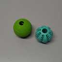 HIPPIH Dog Puzzle Toy 2 Pack, Interactive Dog Toys for Treat Dispensing, Durable Puppy Toys for Teething, Dog Treat Ball for Teeth/Slow Feeder/IQ Training/Playing, Blue-2.75‘’, Green-3.14‘’